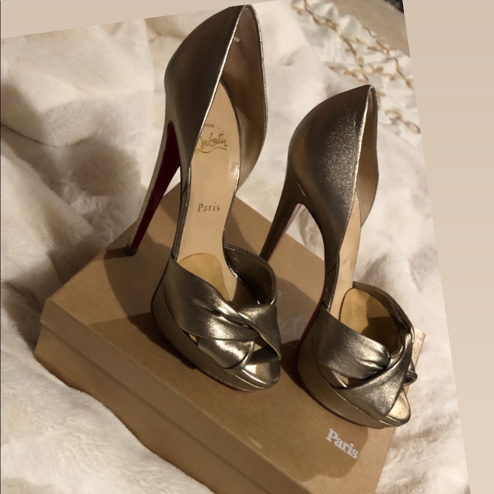 Christian Louboutin gold size 11